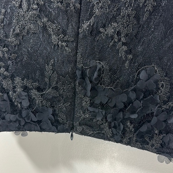 Dress The Population Black Lace Two Piece Lace Crop Top & Midi Skirt Size Small - Picture 11 of 16